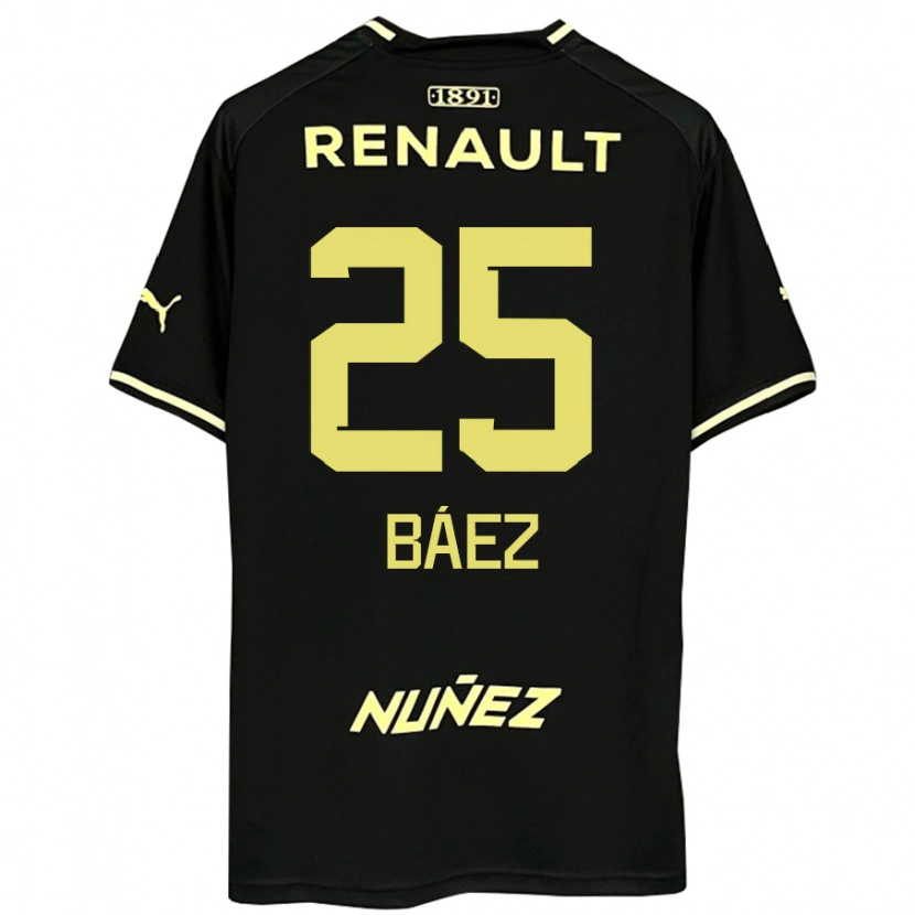 Danxen Dames Jaime Báez #25 Zwart Geel Uitshirt Uittenue 2025/26 T-Shirt
