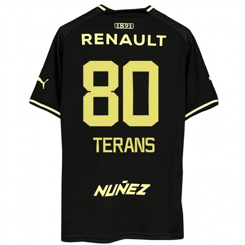 Danxen Dames David Terans #80 Zwart Geel Uitshirt Uittenue 2025/26 T-Shirt