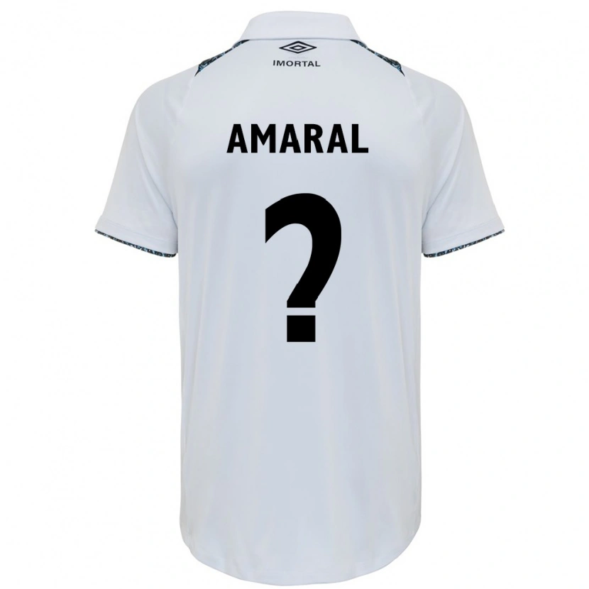 Danxen Dames Lucas Amaral #0 Wit Blauw Uitshirt Uittenue 2025/26 T-Shirt