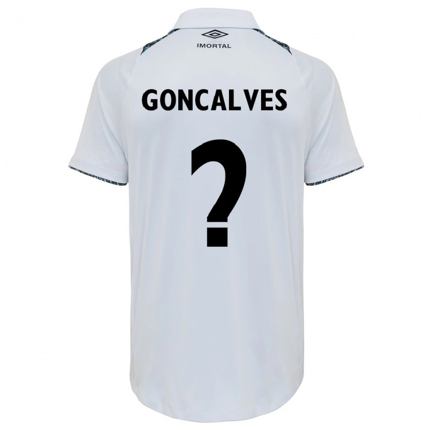 Danxen Dames Matheus Gonçalves #0 Wit Blauw Uitshirt Uittenue 2025/26 T-Shirt