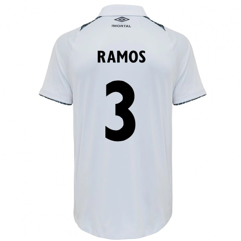 Danxen Dames João Ramos #3 Wit Blauw Uitshirt Uittenue 2025/26 T-Shirt