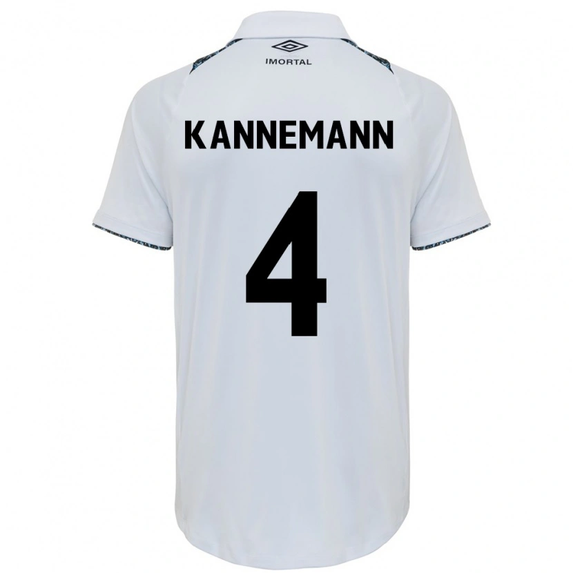 Danxen Dames Walter Kannemann #4 Wit Blauw Uitshirt Uittenue 2025/26 T-Shirt