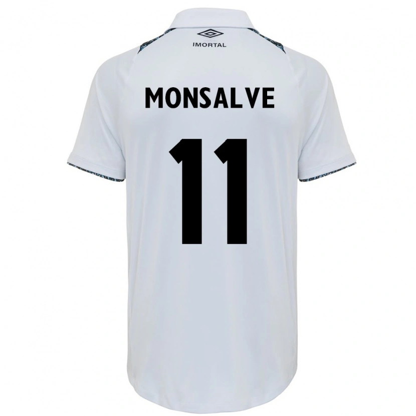 Danxen Dames Miguel Monsalve #11 Wit Blauw Uitshirt Uittenue 2025/26 T-Shirt