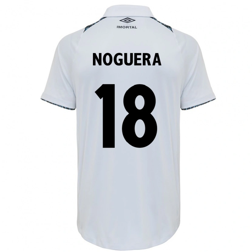 Danxen Dames Freddy Noguera #18 Wit Blauw Uitshirt Uittenue 2025/26 T-Shirt