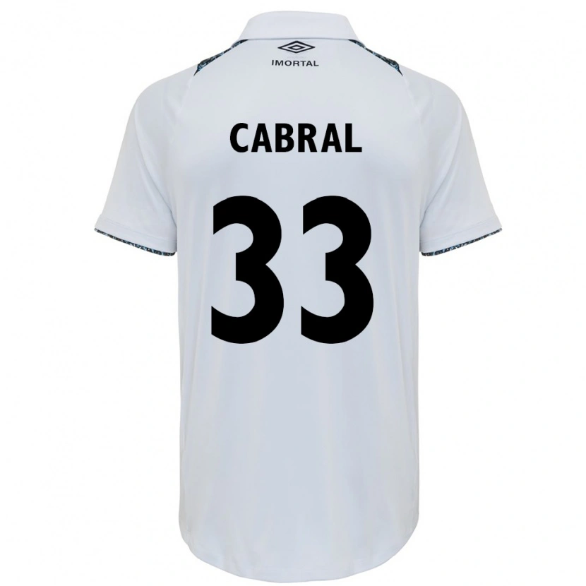 Danxen Dames Rafael Cabral #33 Wit Blauw Uitshirt Uittenue 2025/26 T-Shirt