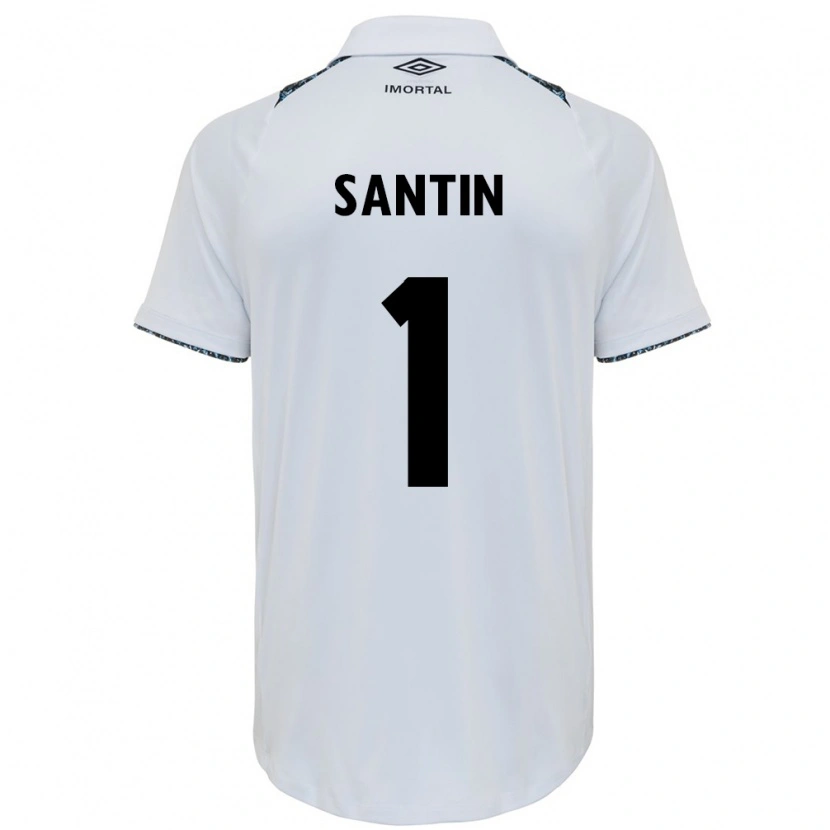 Danxen Dames Duda Santin #1 Wit Blauw Uitshirt Uittenue 2025/26 T-Shirt