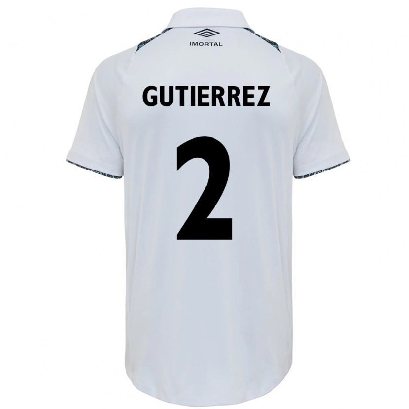 Danxen Dames Nairelis Gutiérrez #2 Wit Blauw Uitshirt Uittenue 2025/26 T-Shirt