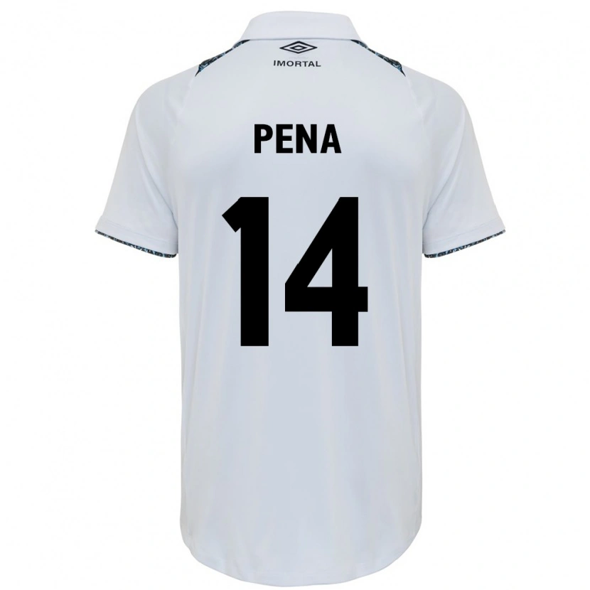 Danxen Dames Jessica Peña #14 Wit Blauw Uitshirt Uittenue 2025/26 T-Shirt