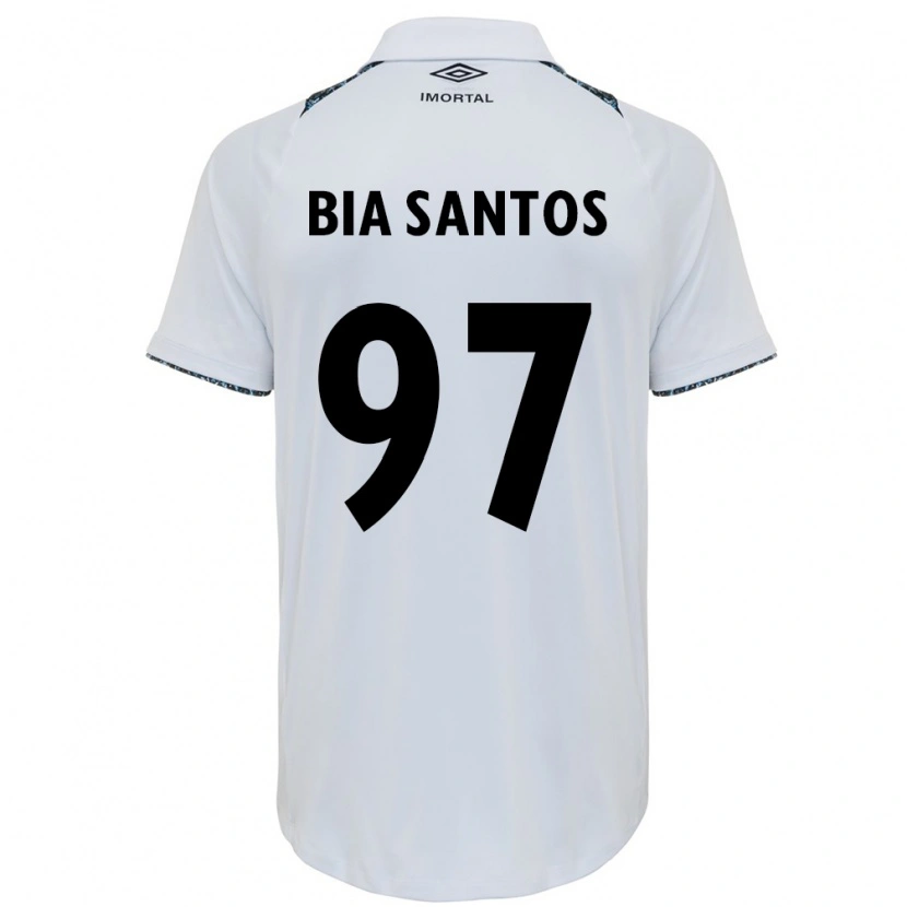 Danxen Dames Bia Santos #97 Wit Blauw Uitshirt Uittenue 2025/26 T-Shirt