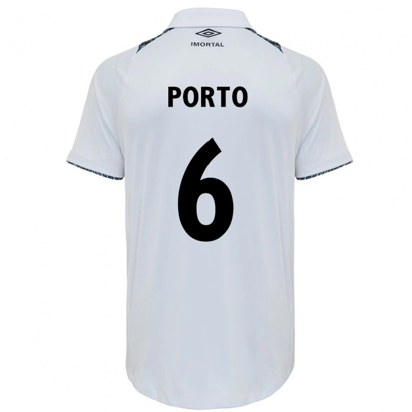 Danxen Dames Ana Cristina Villela Porto #6 Wit Blauw Uitshirt Uittenue 2025/26 T-Shirt