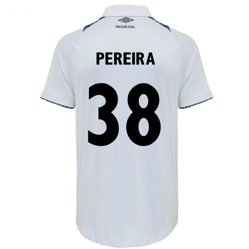 Danxen Dames Leo Pereira #38 Wit Blauw Uitshirt Uittenue 2025/26 T-Shirt