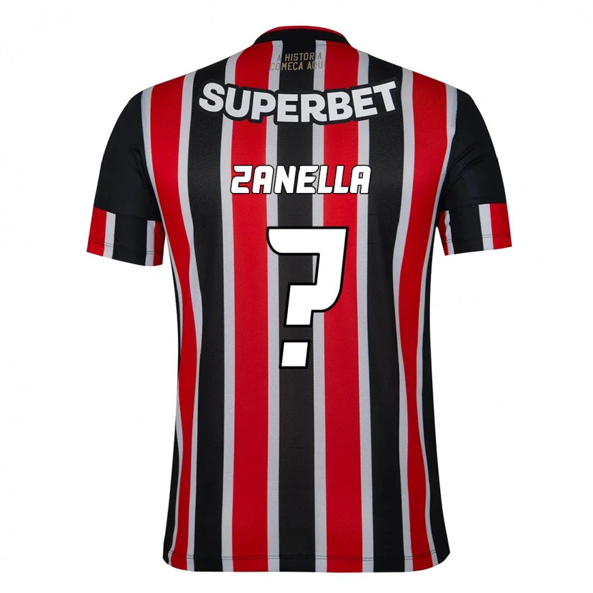 Danxen Dames Matheus Zanella #0 Zwart Rood Uitshirt Uittenue 2025/26 T-Shirt