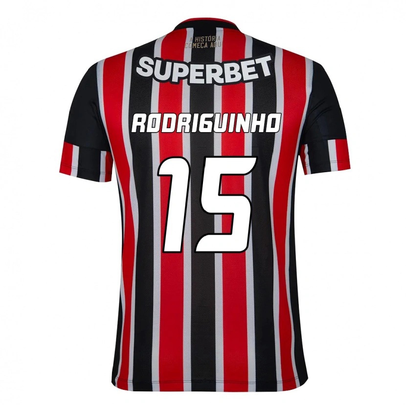 Danxen Dames Rodriguinho #15 Zwart Rood Uitshirt Uittenue 2025/26 T-Shirt