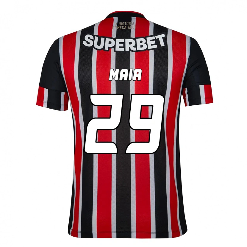 Danxen Dames Pablo Maia #29 Zwart Rood Uitshirt Uittenue 2025/26 T-Shirt