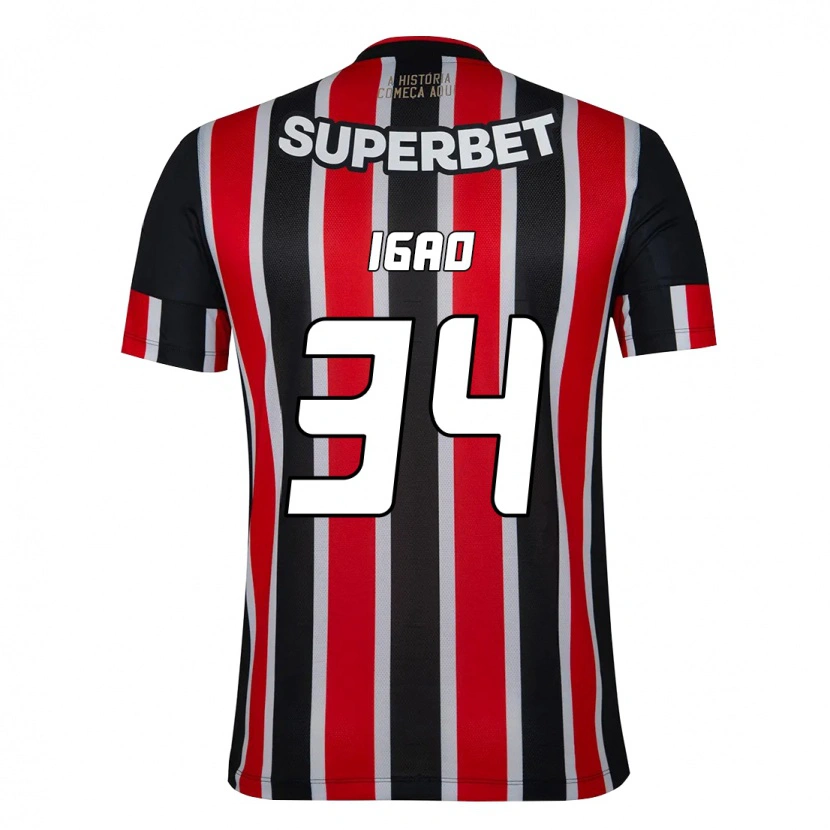 Danxen Dames Igão #34 Zwart Rood Uitshirt Uittenue 2025/26 T-Shirt