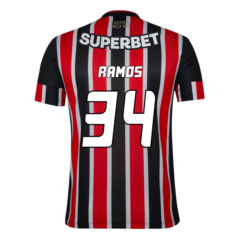 Danxen Dames Raí Ramos #34 Zwart Rood Uitshirt Uittenue 2025/26 T-Shirt