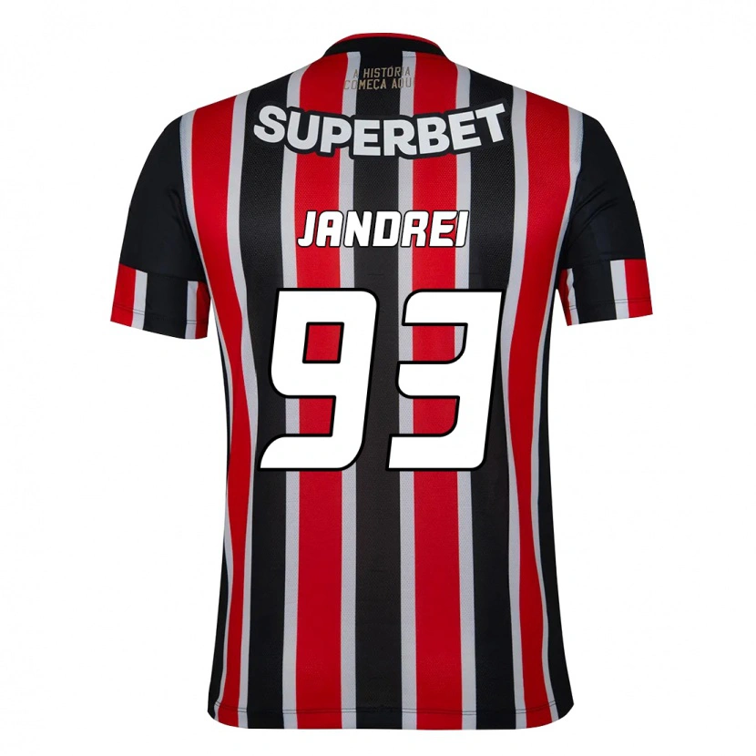 Danxen Dames Jandrei #93 Zwart Rood Uitshirt Uittenue 2025/26 T-Shirt