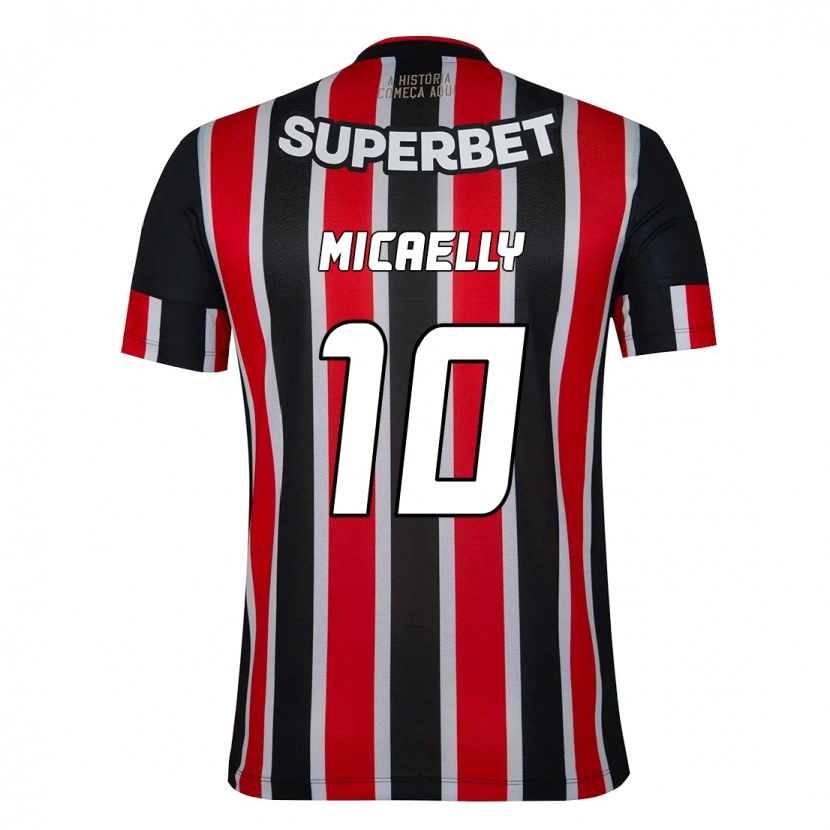 Danxen Dames Micaelly #10 Zwart Rood Uitshirt Uittenue 2025/26 T-Shirt