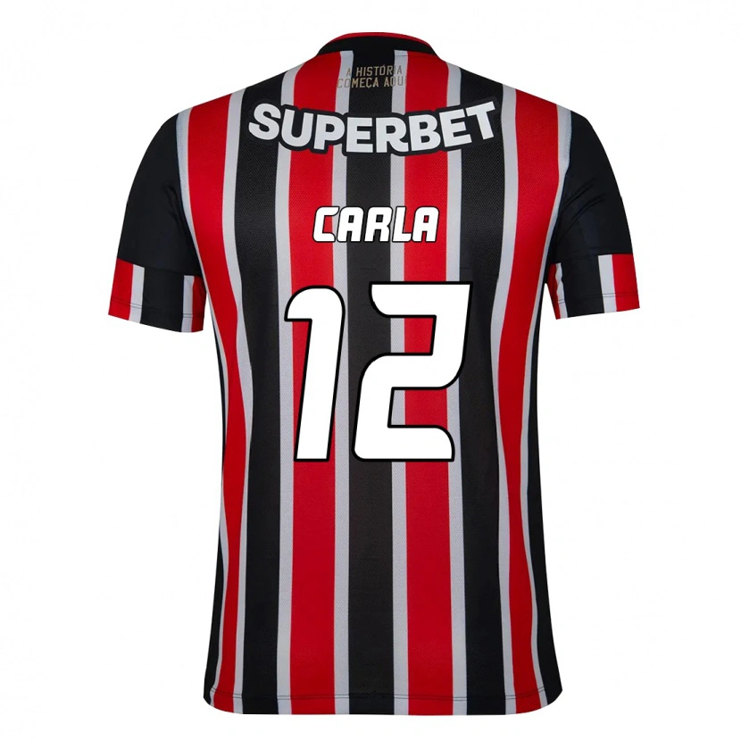 Danxen Dames Carla Maria Da Silva #12 Zwart Rood Uitshirt Uittenue 2025/26 T-Shirt