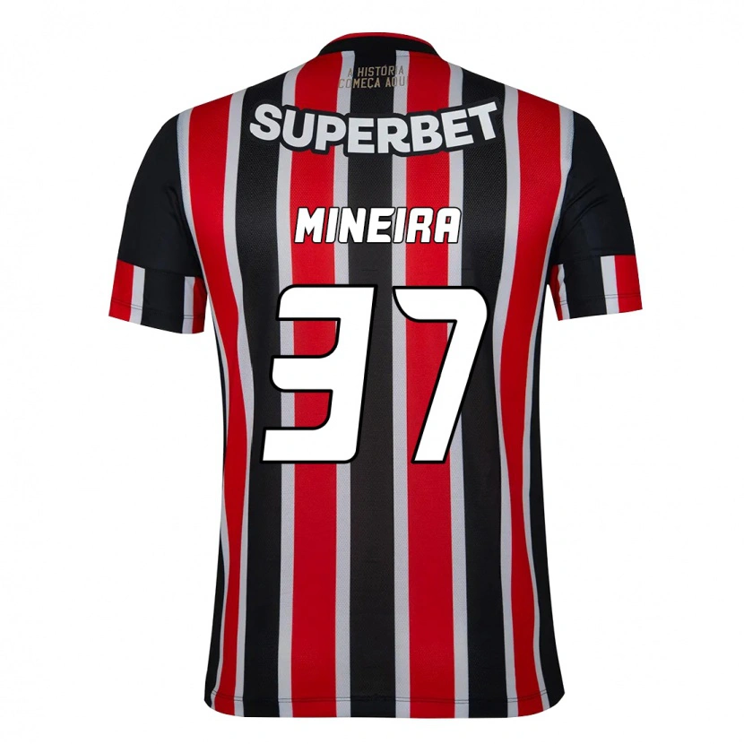 Danxen Dames Rafa Mineira #37 Zwart Rood Uitshirt Uittenue 2025/26 T-Shirt