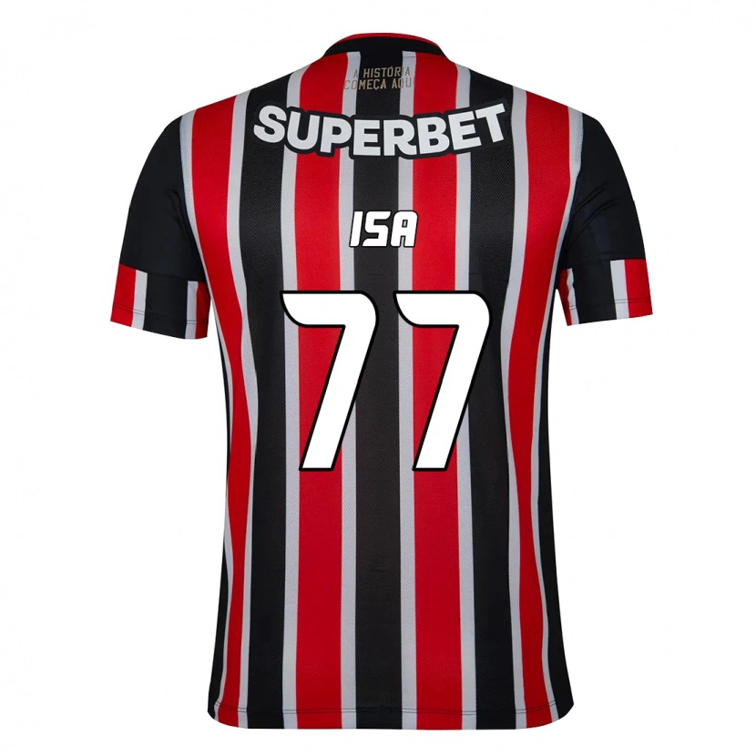 Danxen Dames Isa #77 Zwart Rood Uitshirt Uittenue 2025/26 T-Shirt