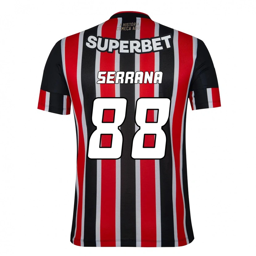 Danxen Dames Serrana #88 Zwart Rood Uitshirt Uittenue 2025/26 T-Shirt