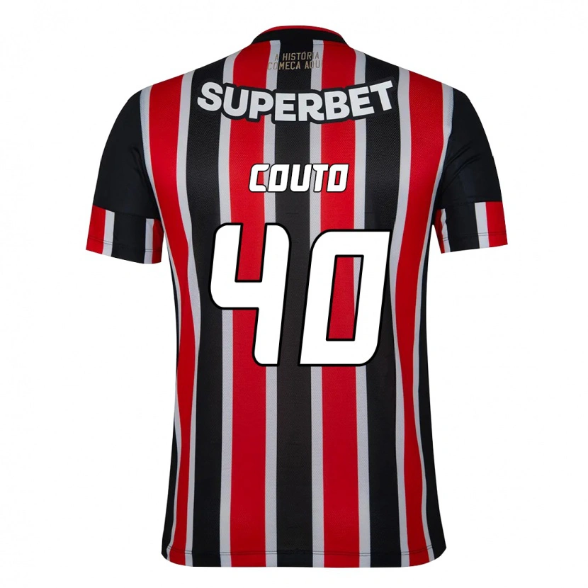 Danxen Dames Thiago Couto #40 Zwart Rood Uitshirt Uittenue 2025/26 T-Shirt