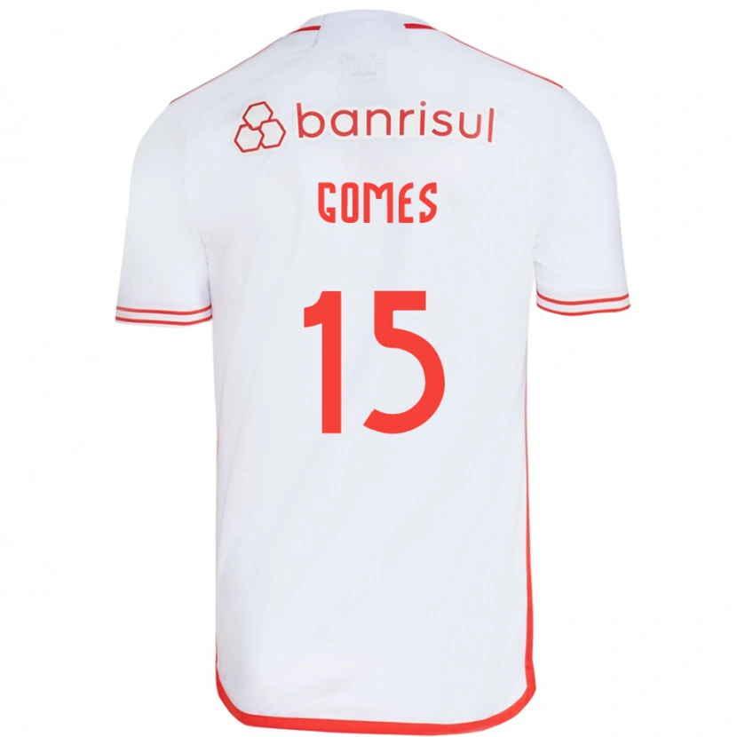 Danxen Dames Bruno Gomes #15 Wit Rood Uitshirt Uittenue 2025/26 T-Shirt