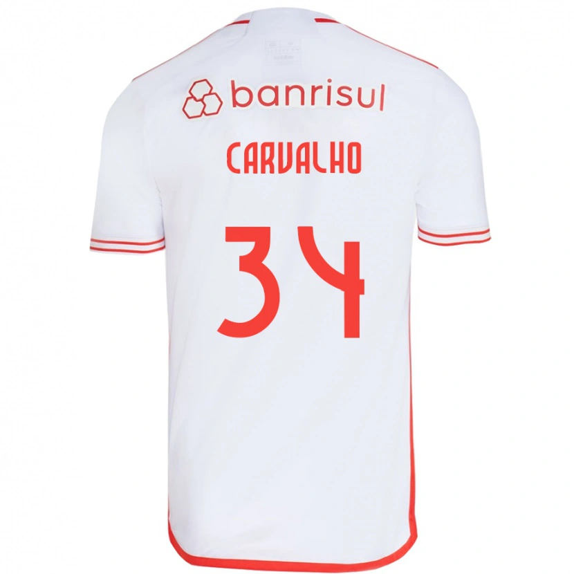 Danxen Dames Gabriel Carvalho #34 Wit Rood Uitshirt Uittenue 2025/26 T-Shirt