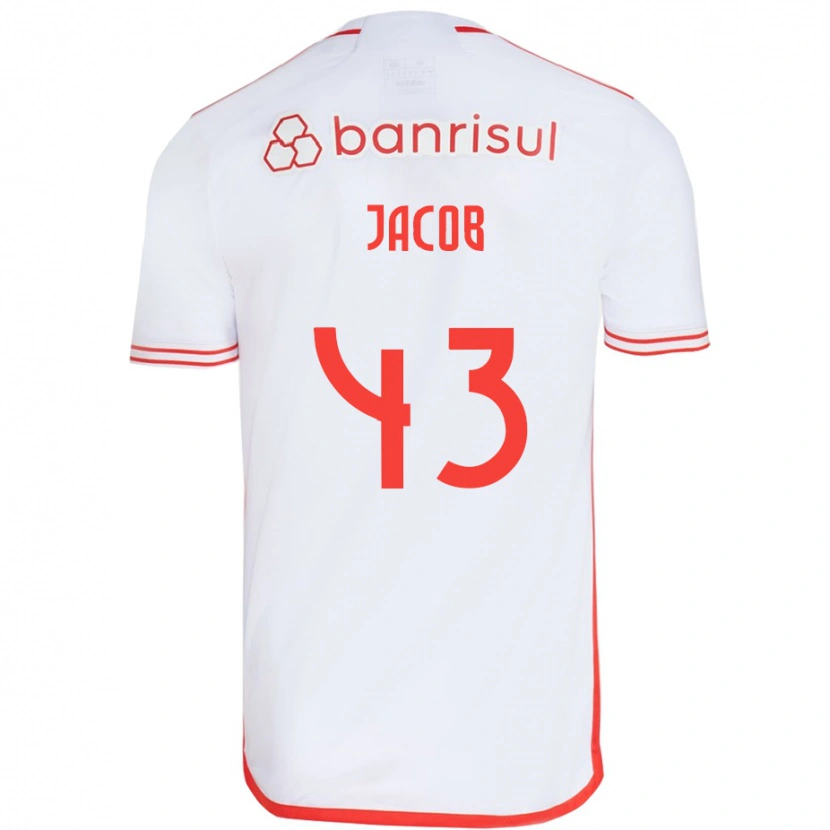 Danxen Dames Bernardo Jacob #43 Wit Rood Uitshirt Uittenue 2025/26 T-Shirt