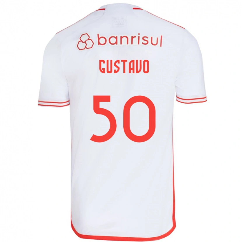 Danxen Dames Gustavo #50 Wit Rood Uitshirt Uittenue 2025/26 T-Shirt