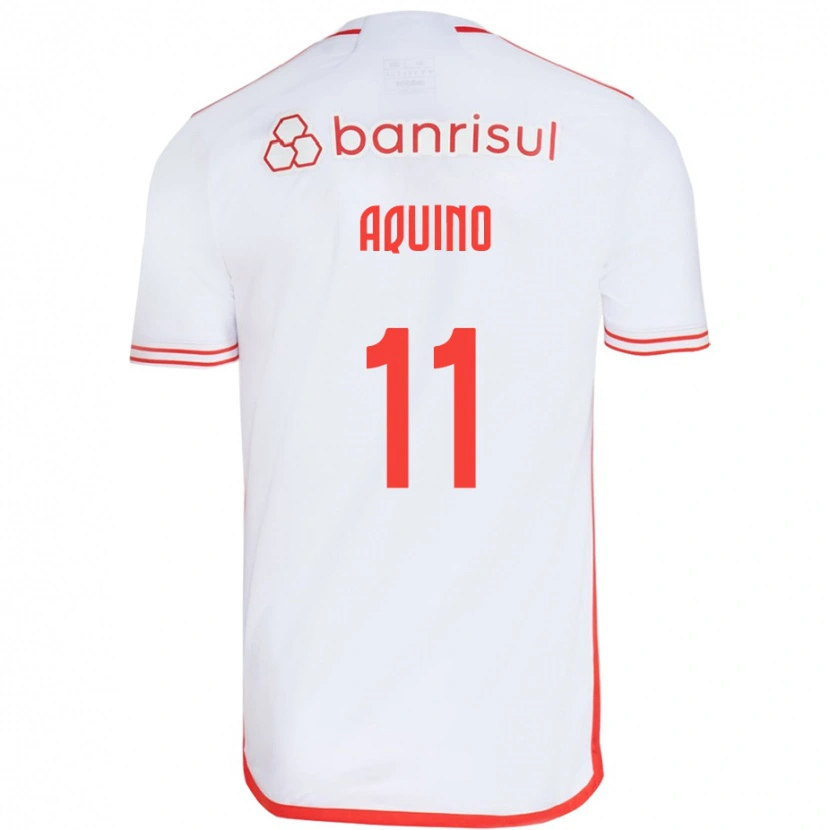 Danxen Dames Belén Aquino #11 Wit Rood Uitshirt Uittenue 2025/26 T-Shirt