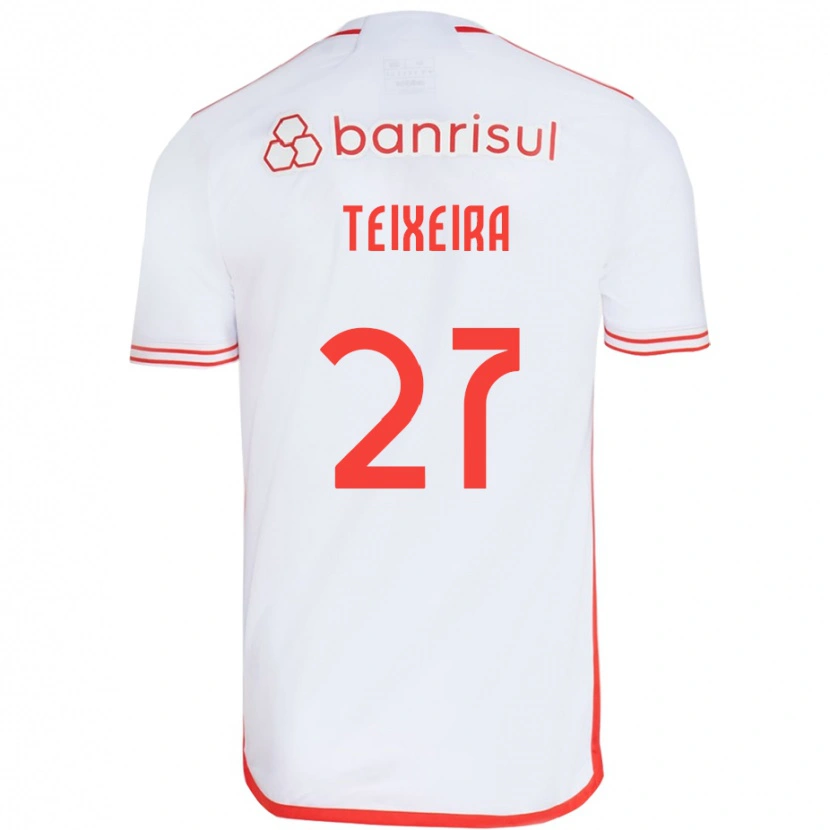 Danxen Dames Danny Teixeira #27 Wit Rood Uitshirt Uittenue 2025/26 T-Shirt