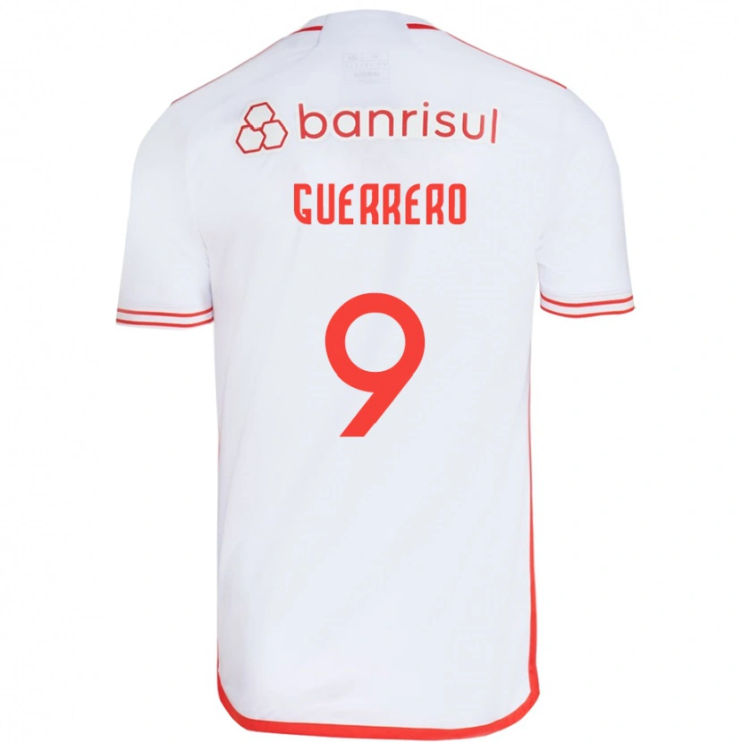 Danxen Dames Paolo Guerrero #9 Wit Rood Uitshirt Uittenue 2025/26 T-Shirt