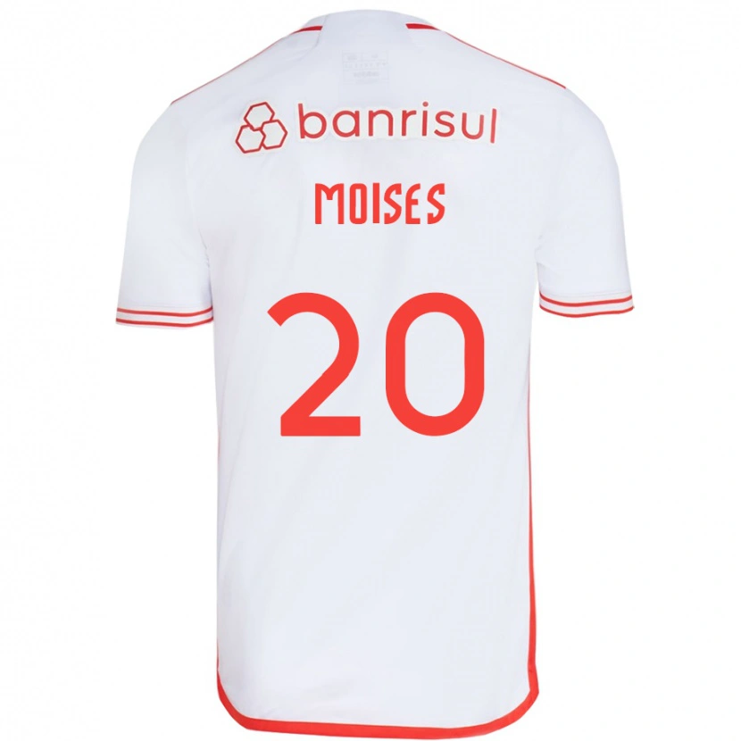 Danxen Dames Moises #20 Wit Rood Uitshirt Uittenue 2025/26 T-Shirt