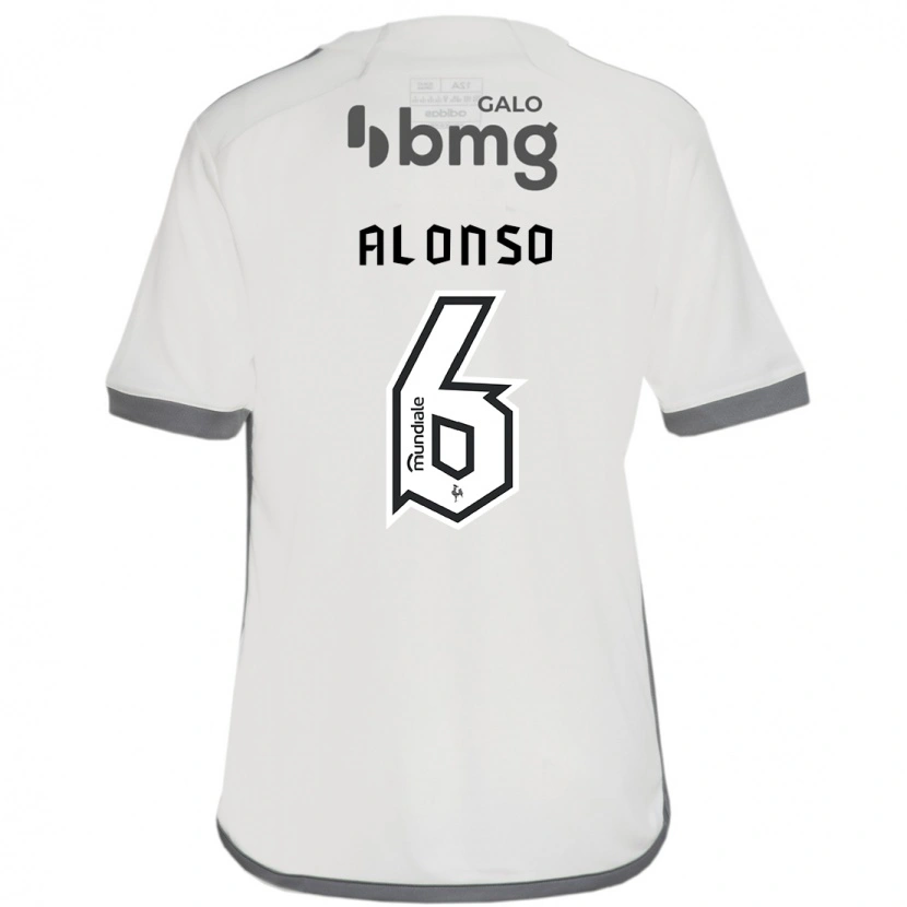 Danxen Dames Júnior Alonso #6 Gebroken Wit Uitshirt Uittenue 2025/26 T-Shirt