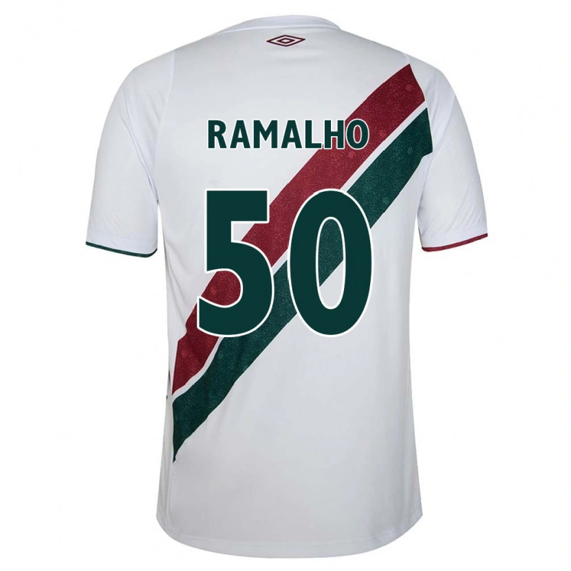 Danxen Dames Gustavo Ramalho #50 Wit Groen Maroon Uitshirt Uittenue 2025/26 T-Shirt