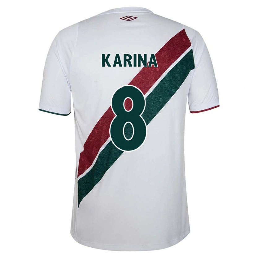 Danxen Dames Karina #8 Wit Groen Maroon Uitshirt Uittenue 2025/26 T-Shirt