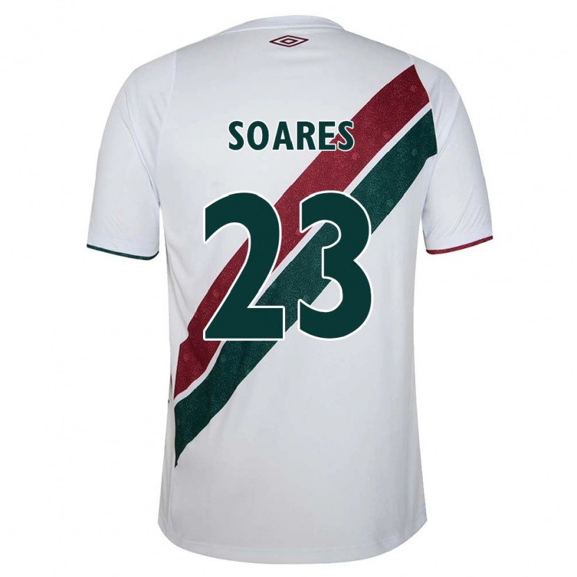 Danxen Dames Dani Soares #23 Wit Groen Maroon Uitshirt Uittenue 2025/26 T-Shirt