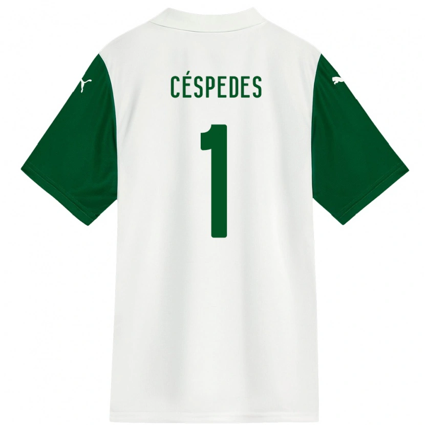 Danxen Dames Antonio Céspedes #1 Wit Groen Uitshirt Uittenue 2025/26 T-Shirt