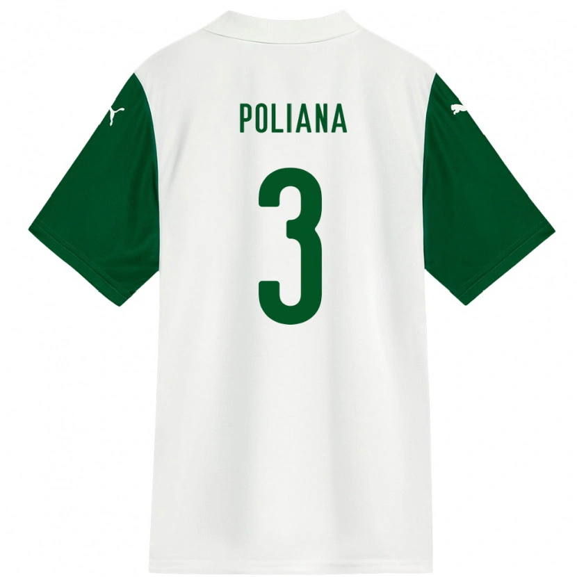 Danxen Dames Poliana #3 Wit Groen Uitshirt Uittenue 2025/26 T-Shirt