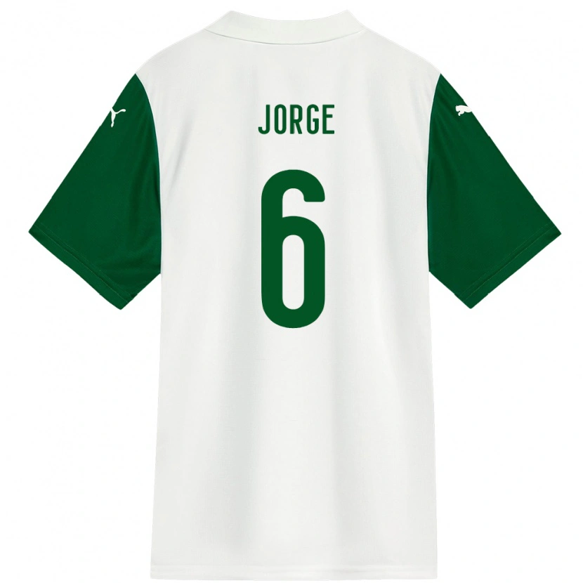 Danxen Dames Jorge #6 Wit Groen Uitshirt Uittenue 2025/26 T-Shirt