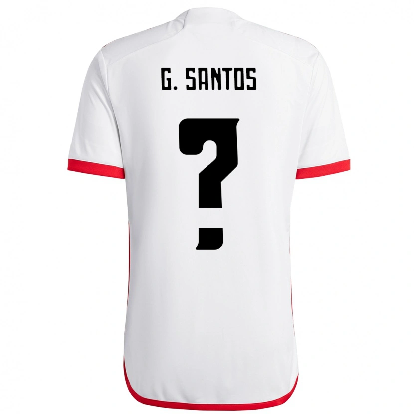 Danxen Dames Guilherme Santos #0 Wit Rood Uitshirt Uittenue 2025/26 T-Shirt