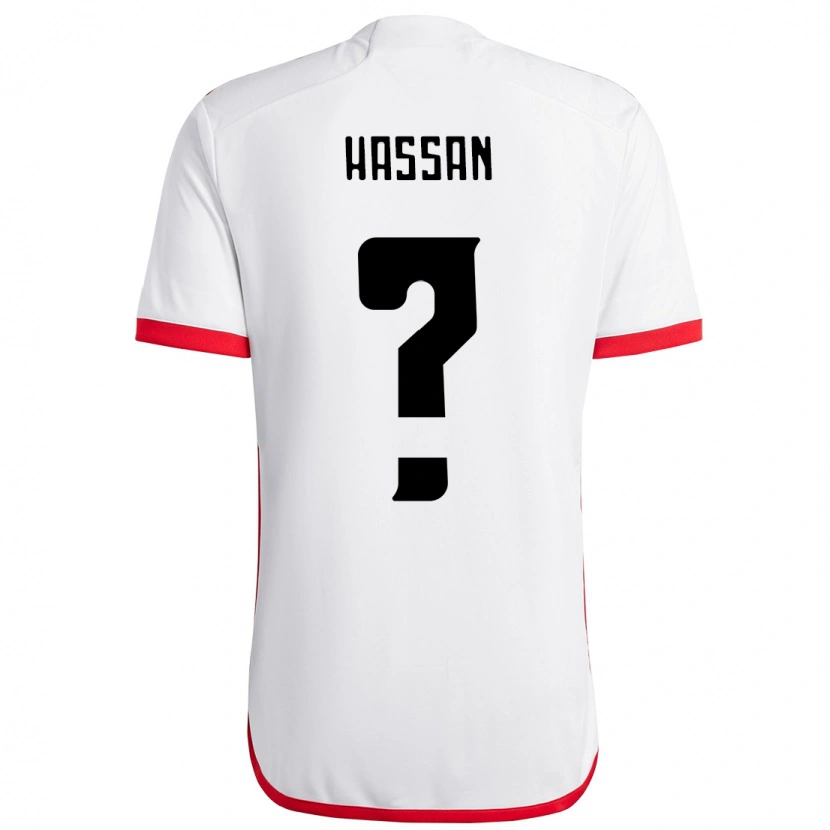 Danxen Dames Haruna Hassan #0 Wit Rood Uitshirt Uittenue 2025/26 T-Shirt