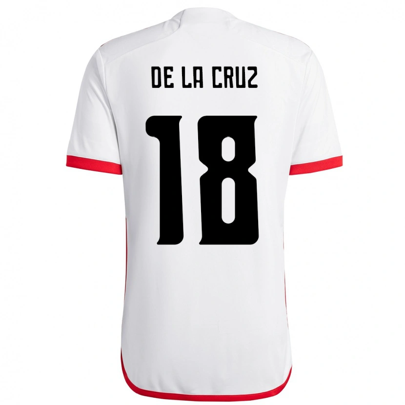 Danxen Dames Nicolás De La Cruz #18 Wit Rood Uitshirt Uittenue 2025/26 T-Shirt