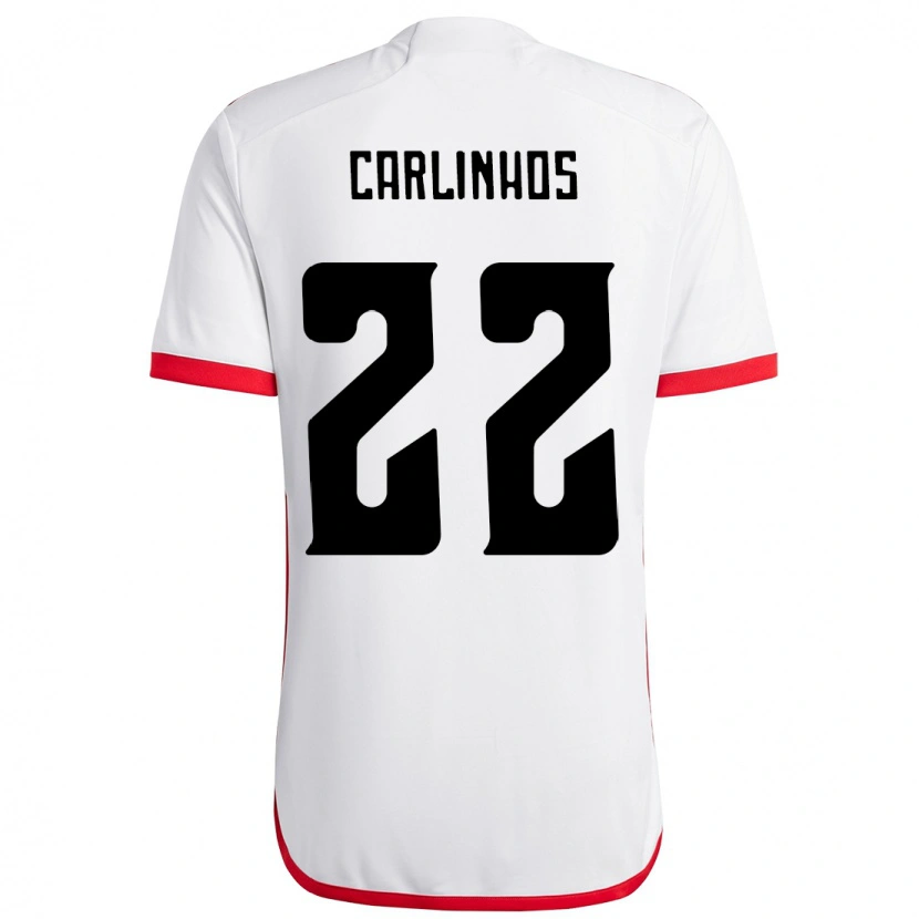 Danxen Dames Carlinhos #22 Wit Rood Uitshirt Uittenue 2025/26 T-Shirt
