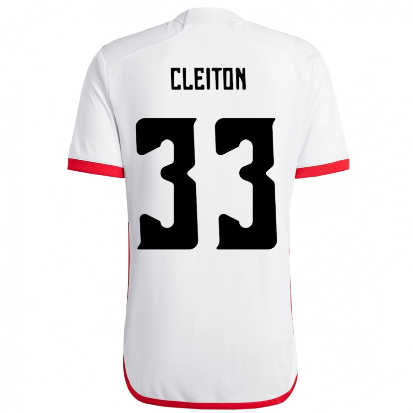 Danxen Dames Cleiton #33 Wit Rood Uitshirt Uittenue 2025/26 T-Shirt