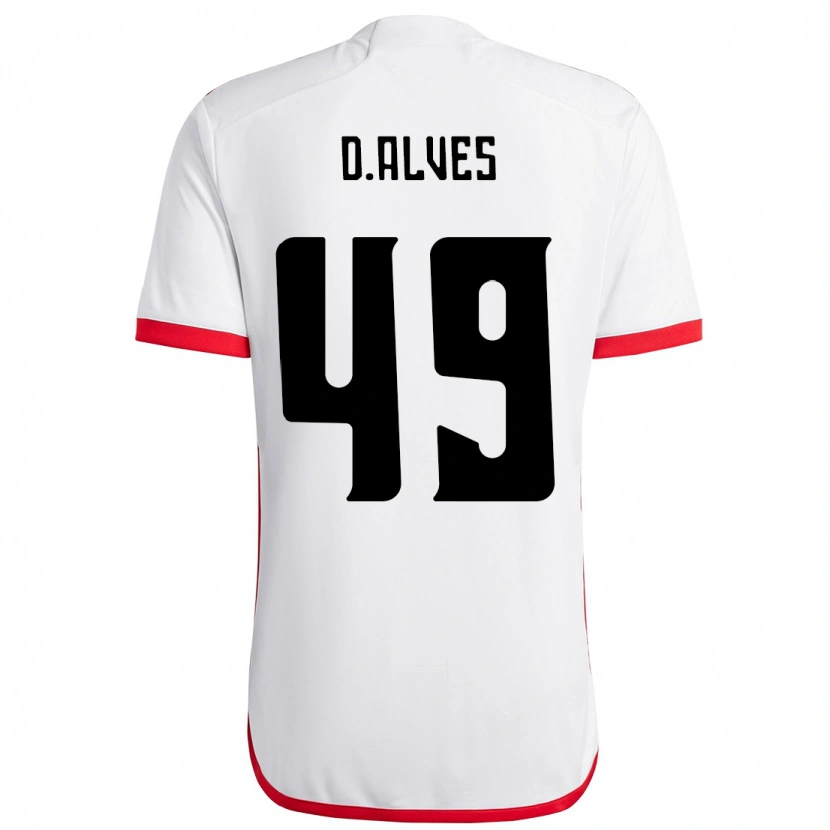 Danxen Dames Dyogo Alves #49 Wit Rood Uitshirt Uittenue 2025/26 T-Shirt