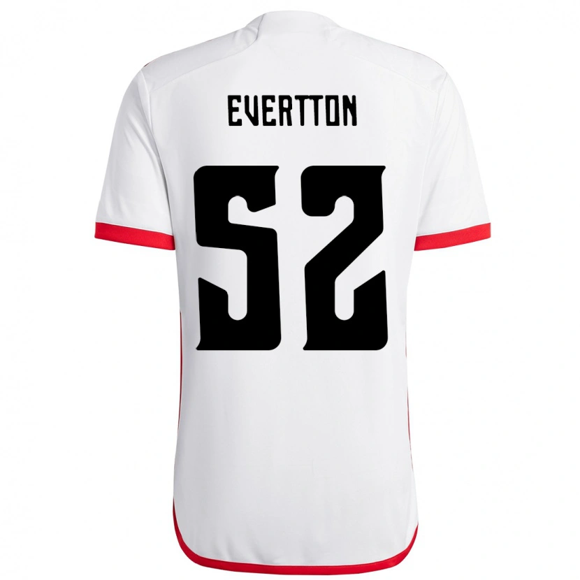 Danxen Dames Evertton Araújo #52 Wit Rood Uitshirt Uittenue 2025/26 T-Shirt