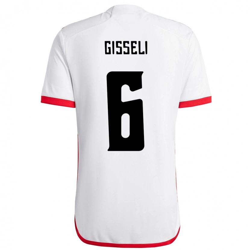 Danxen Dames Gisseli #6 Wit Rood Uitshirt Uittenue 2025/26 T-Shirt